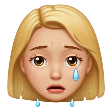 Anger girl crying  sticker