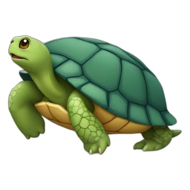 Tortue au dessus d'un chat sticker