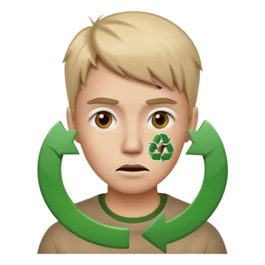 ♻️ + 🙄 sticker