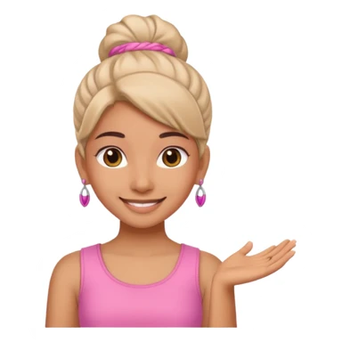 an ios genmoji for a cute indian bratz girl sticker