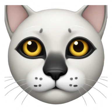 Cat with black face and white chest sticker