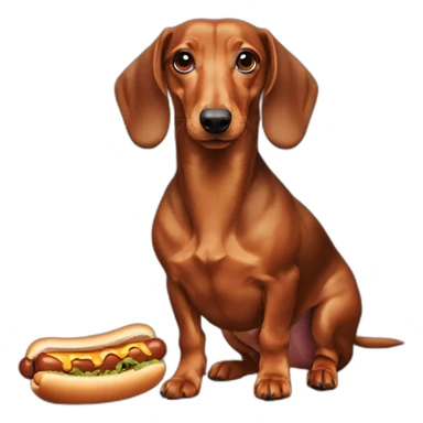 Hotdog dachshund sticker