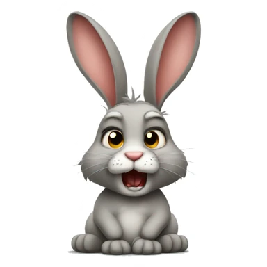 Rabbit with bad attitude sticker