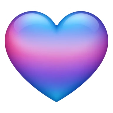 Blue pink purple gradient heart sticker