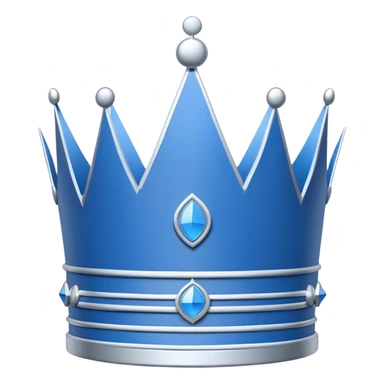 side view of a blue blueprint plan with minimal white lines and a simple crown drawing sticker