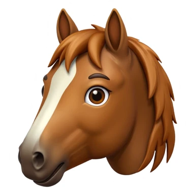 Horse standing 3D emoji sticker
