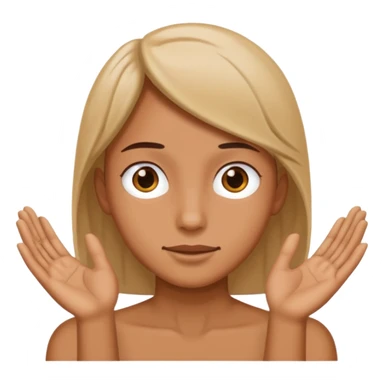 both hands grabbing sticker