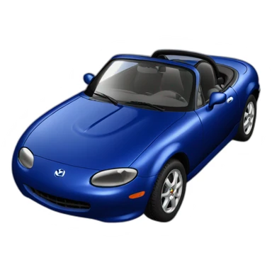 Dark blue 2001 Mazda miata sticker