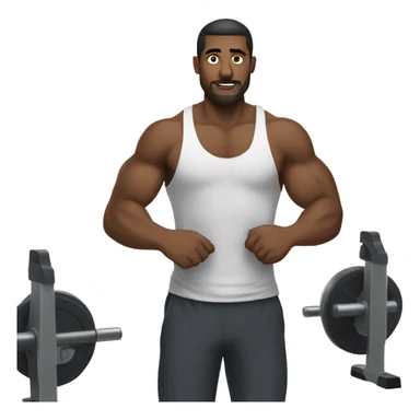 A man working in gym sticker