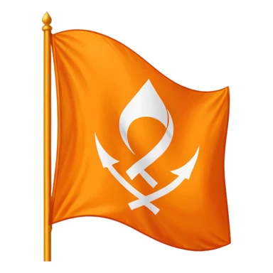 Use orange flag and sikh emoji this 🪯 and make sure emoji fit in Flag  sticker