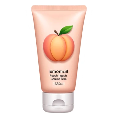solid color light pinkish peach plain skincare tube sticker