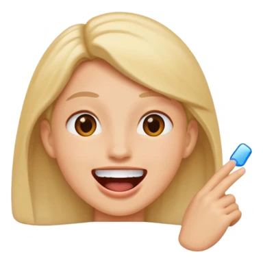 Tête de profil, et qui fait chute en montrant sa bouche sticker