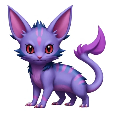 Sneasel-Purrloin-Nidorino-Fakémon-hybrid-creature (full body)  sticker