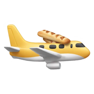 Breadstick as a passenger in a plane sticker