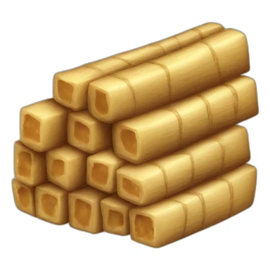 raw brown sugar cane cubes sticker