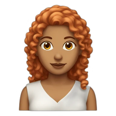 Arab woman with curly red hair sticker