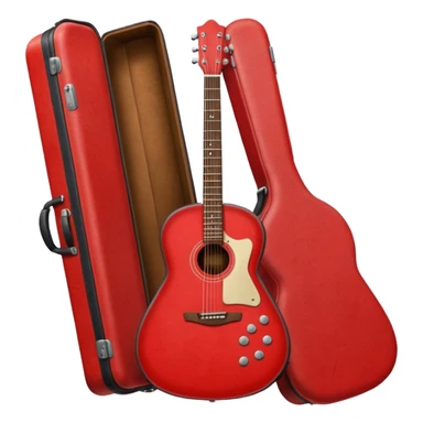 red Guitar Case sticker