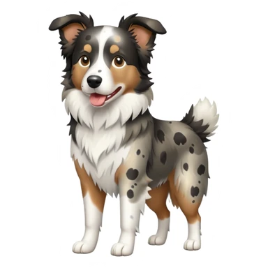 Merle Border Collie dog full body sticker