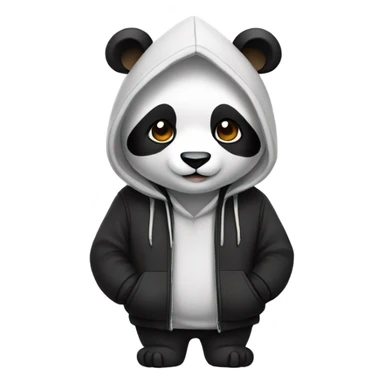 Panda with hoodie sticker
