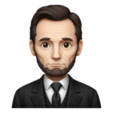 Abraham Lincoln front view sticker