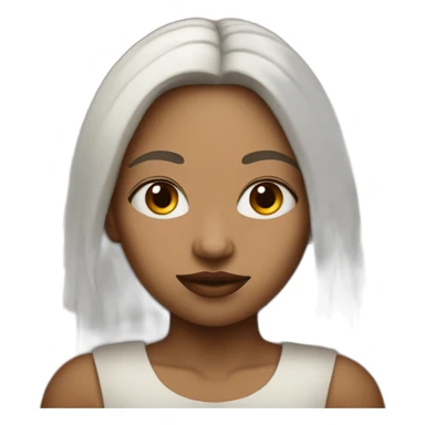 white tribe woman with red paint sticker