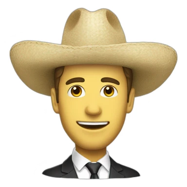 Macron chapeau mexicain sticker