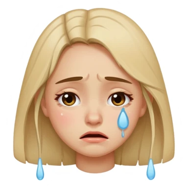 Crying girl with clean vibe sticker