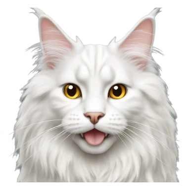 white maine coon cat sticker