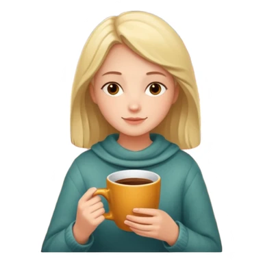 🍁☕📖 Cozy autumn evening with a warm coffee and a book sticker