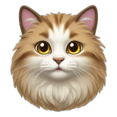 cat furball sticker