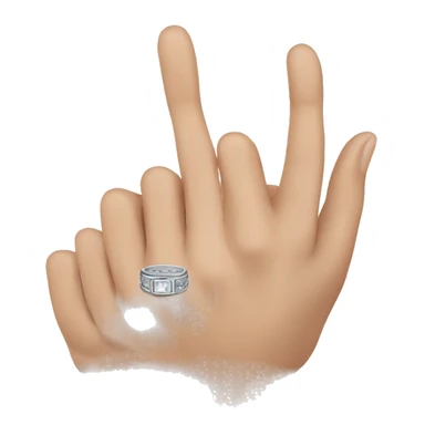 finger with wedding ring sticker