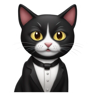 evil tuxedo cat sticker