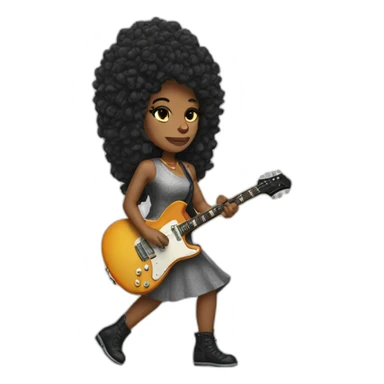 Rock and roll lady sticker