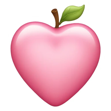 Light pink heart apple emoji sticker