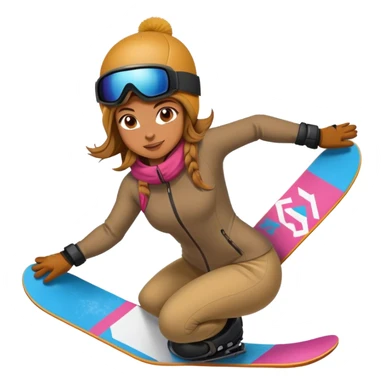 Female snowboarder  sticker