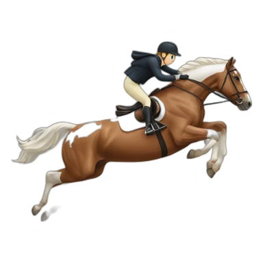 Horse jump sticker