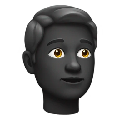 Noir avec une chêne autour du cou sticker