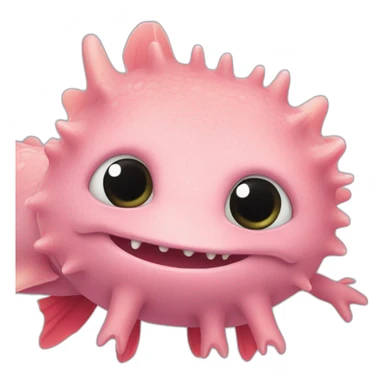 Une eponge et un axolotl sticker