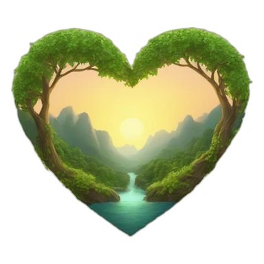 Nature heart sticker