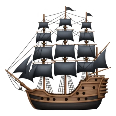 Black pearl ship sticker