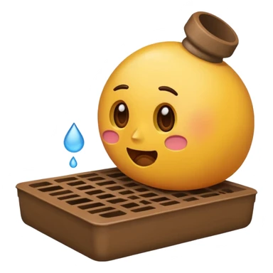 Une personne entraîne de faire caca sticker