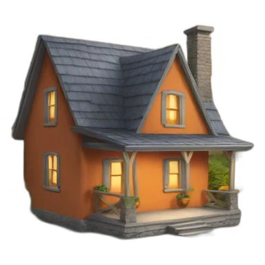 Pun Renard sur une maison sticker