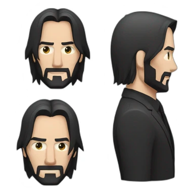 john wick in the party hard sticker