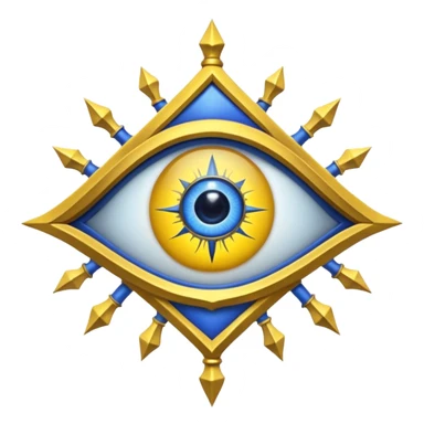 Wiz 101 casting sigil blue and yellow myth eye inspired school sticker