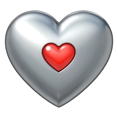 Chrome heart  sticker