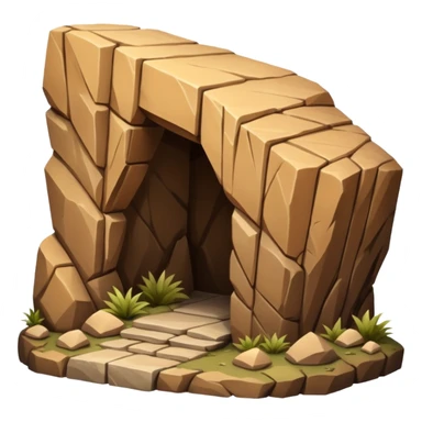 rock overhang , shelter. sticker