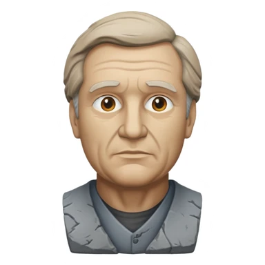 stone bust of Werner Sombart sticker