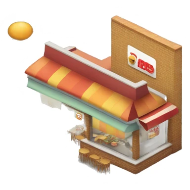 Fast food restaurants outside  sticker