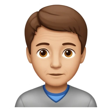 boy hair brown 70 yeear old sticker