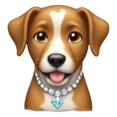 dog with diamongs sticker